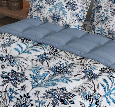 LABHAM - Daylight AC Comforter Bedding Set with Double bedsheet and 2 Pillow Covers - Queen Size (Glacier Blue)