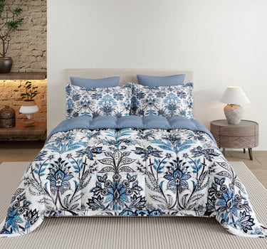 LABHAM - Daylight AC Comforter Bedding Set with Double bedsheet and 2 Pillow Covers - Queen Size (Glacier Blue)