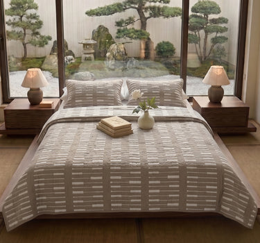 Egyptian Cotton King Bedcover With 2 Pillow Covers And Multipurpose Bag