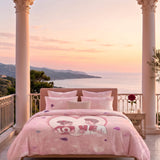 Blush Pink LOVE Couple Print