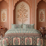 Bedsheet Set With 2 Matching Pillow Covers - King Size