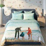 Beach Walk Print Mint Green