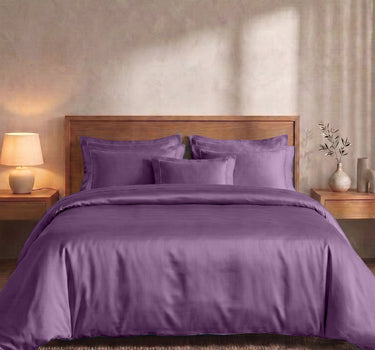 LABHAM 400TC 100% Bamboo King Size Bedsheet Set wit 2 Matching Pillow Covers - Cooling, Ultra Soft & Breathable - Purple