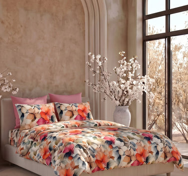 Flora Fauna 200TC Natura Soft Bedsheet Set With 2 Matching Pillow Covers - King Size