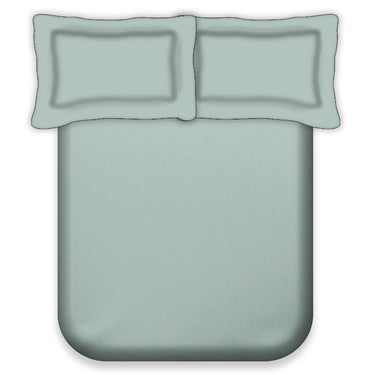 600TC Luxury King Size Pure Cotton Solid Bedsheet Set (Arctic)