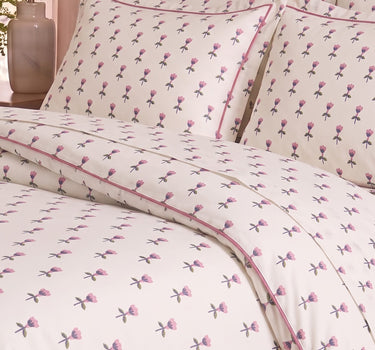 LABHAM Hemline 500TC 100% Cotton Printed King Size Bedsheet Set with 2 Matching Pillow Covers - King Size