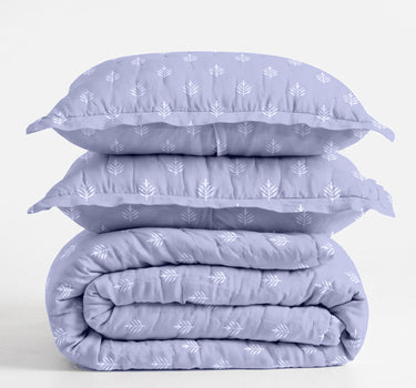 SERENITY 300GSM Multi Needle Motif Embroidered Quilt Bed Cover Set with 2 Pillow Covers – King Size