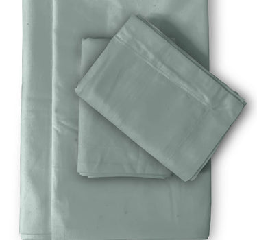 600TC Luxury King Size Pure Cotton Solid Bedsheet Set (Arctic)