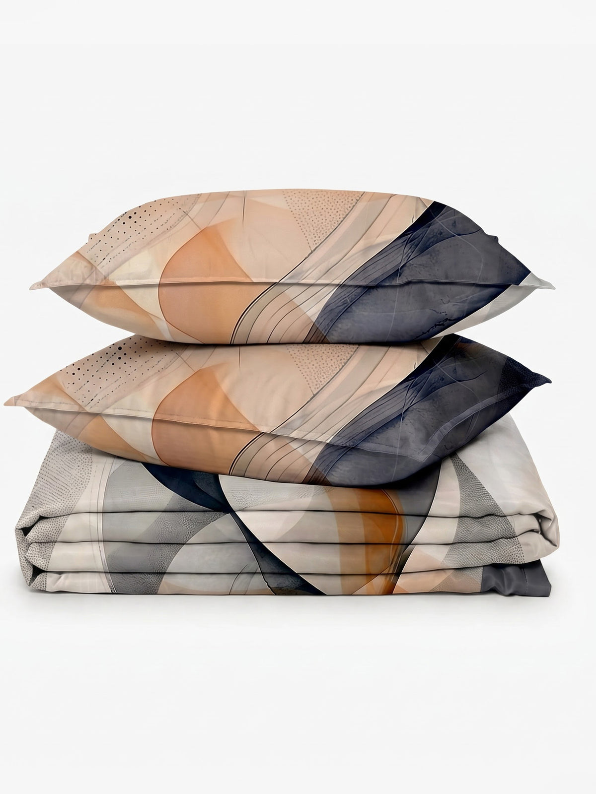 LABHAM Abstract 200TC Natura Soft Bedsheet Set With 2 Matching Pillow Covers - King Size