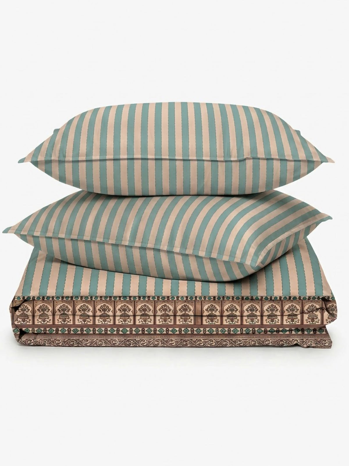 LABHAM Heritage 200TC Natura Soft Bedsheet Set With 2 Matching Pillow Covers - King Size