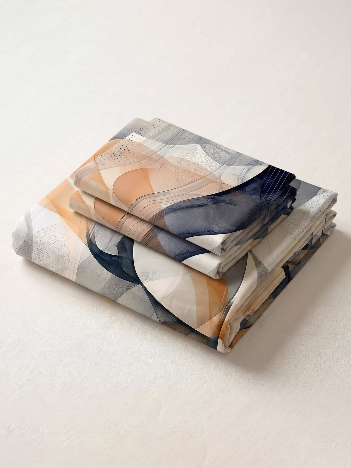 LABHAM Abstract 200TC Natura Soft Bedsheet Set With 2 Matching Pillow Covers - King Size