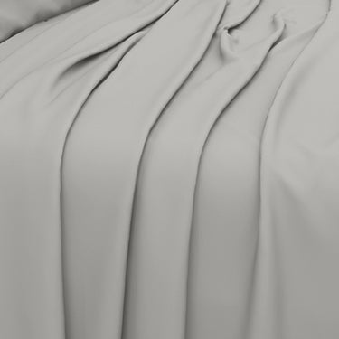 600TC Luxury 100% Pure Cotton Solid Bedsheet Set (Silver)