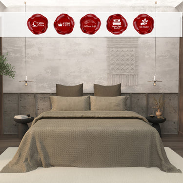 Earthen - 200TC King Size Pure Cotton Bedsheet (04)