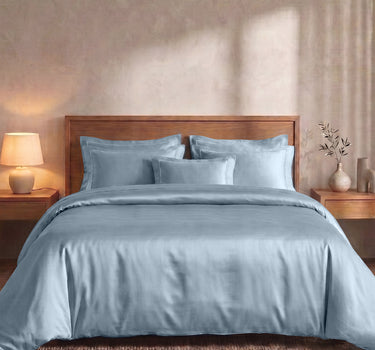 LABHAM 400TC 100% Bamboo King Size Bedsheet Set wit 2 Matching Pillow Covers - Cooling, Ultra Soft & Breathable - Blue