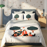 Picnic Family Print Orange