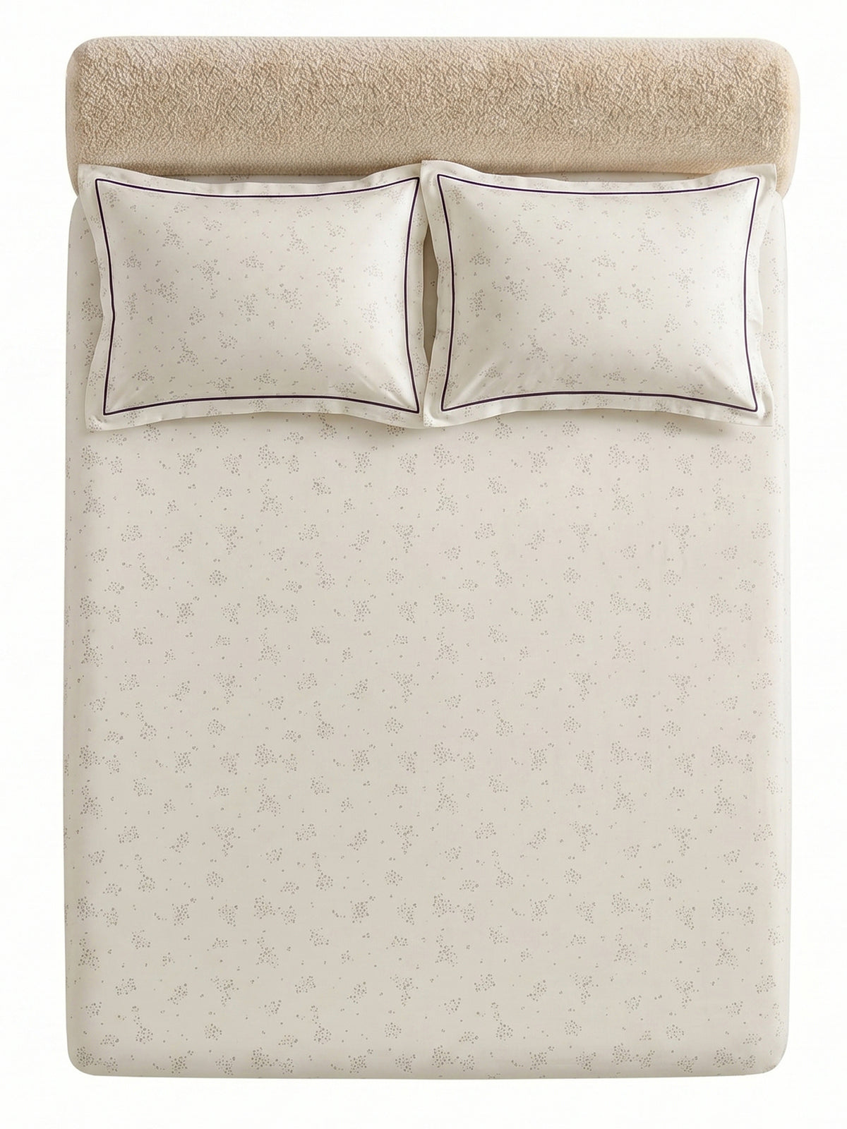 LABHAM Hemline 500TC 100% Cotton Printed King Size Bedsheet Set with 2 Matching Pillow Covers - King Size ( Mauve Meadow )