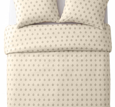 SERENITY 300GSM Multi Needle Motif Embroidered Quilt Bed Cover Set with 2 Pillow Covers – King Size