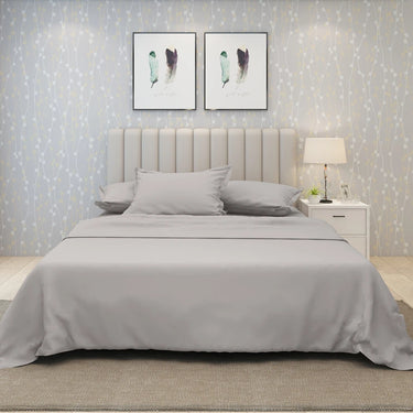 600TC Luxury King Size Pure Cotton Solid Bedsheet Set (Blush)