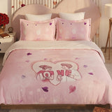 Blush Pink LOVE Couple Print