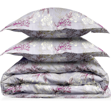 LABHAM - Daylight AC Comforter Bedding Set with Double bedsheet and 2 Pillow Covers - Queen Size (Dusty Lavender)