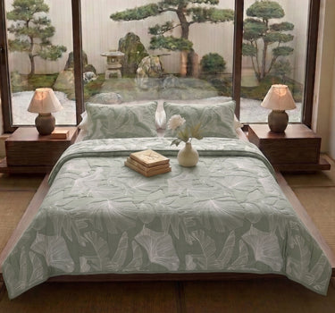Egyptian Cotton King Bedcover With 2 Pillow Covers And Multipurpose Bag