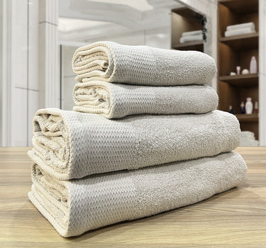Celebration 4Pc Towel Set - 500GSM 2Pc Bath Towels & 2Pc Hand Towels (Pelican)