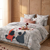 Slate Grey Heart Whisper Couple Print