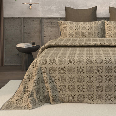 Earthen - 200TC King Size Pure Cotton Bedsheet (05)