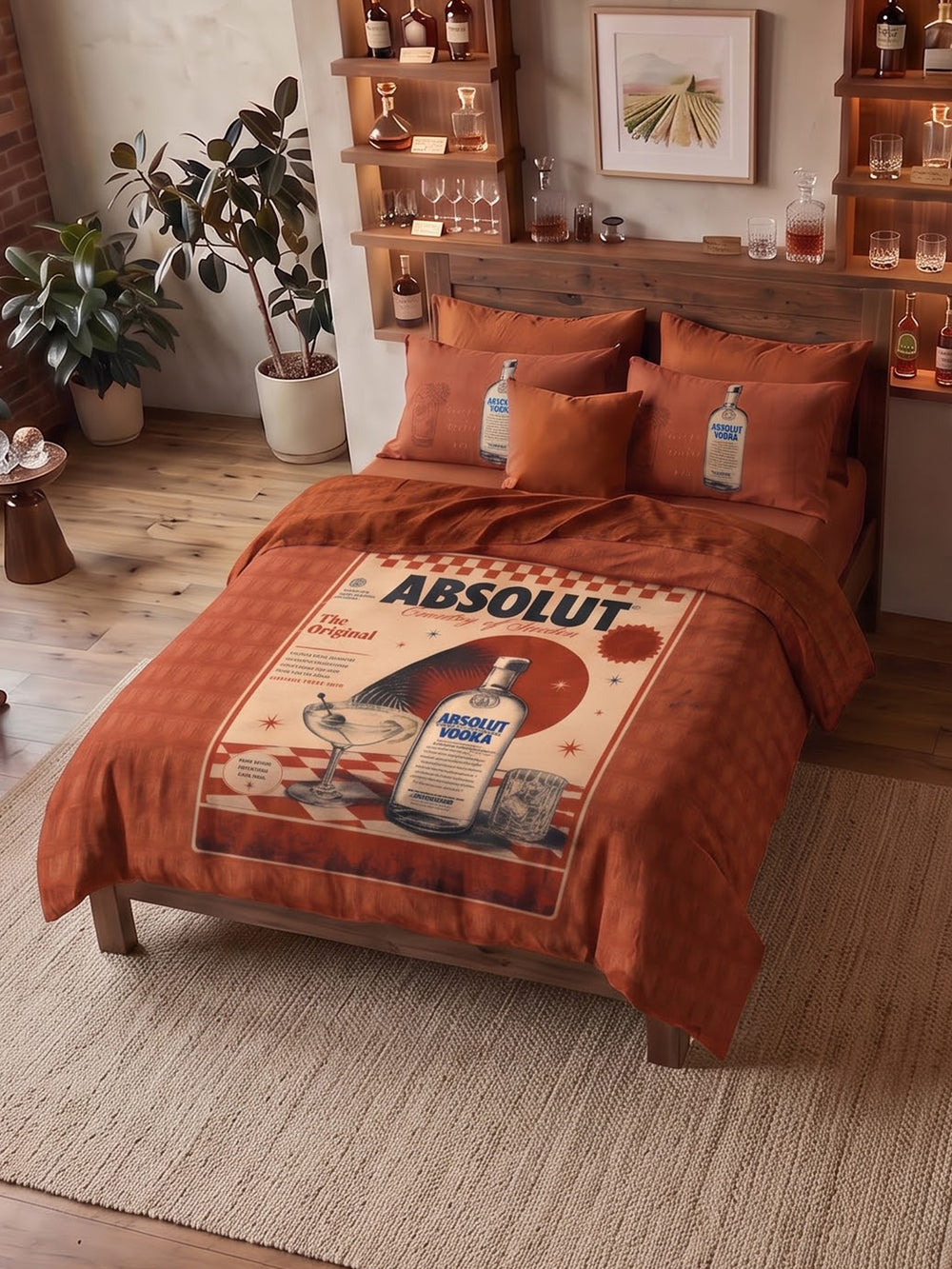 LABHAM After Hours 200TC NaturaSoft bedsheet in Bedsheet Set With 2 Matching Pillow Covers - King Size, styled on a king bed