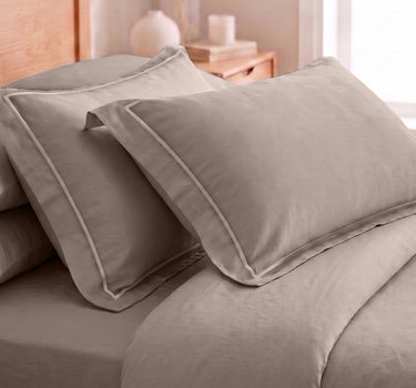 LABHAM 400TC 100% Bamboo King Size Bedsheet Set wit 2 Matching Pillow Covers - Cooling, Ultra Soft & Breathable - Brown