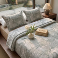 Egyptian Cotton King Bedcover With 2 Pillow Covers And Multipurpose Bag