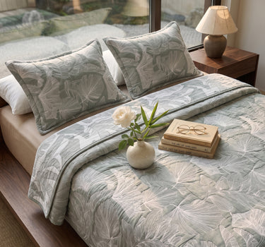 Egyptian Cotton King Bedcover With 2 Pillow Covers And Multipurpose Bag