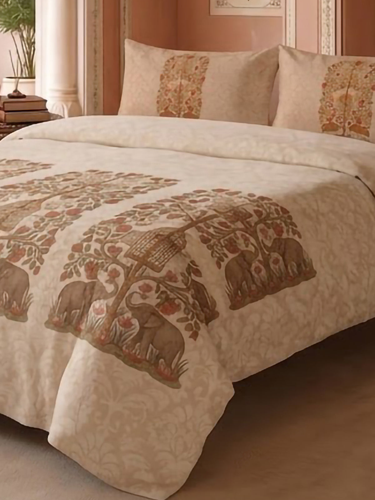 LABHAM Heritage 200TC Natura Soft Bedsheet Set With 2 Matching Pillow Covers - King Size