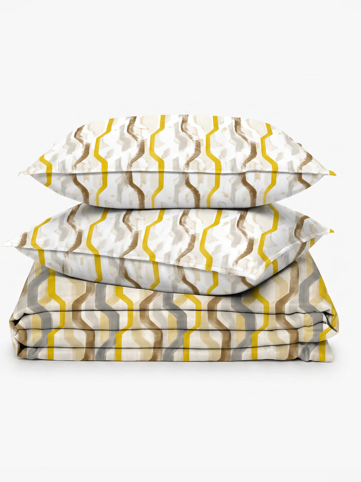 LABHAM Abstract 200TC Natura Soft Bedsheet Set With 2 Matching Pillow Covers - King Size