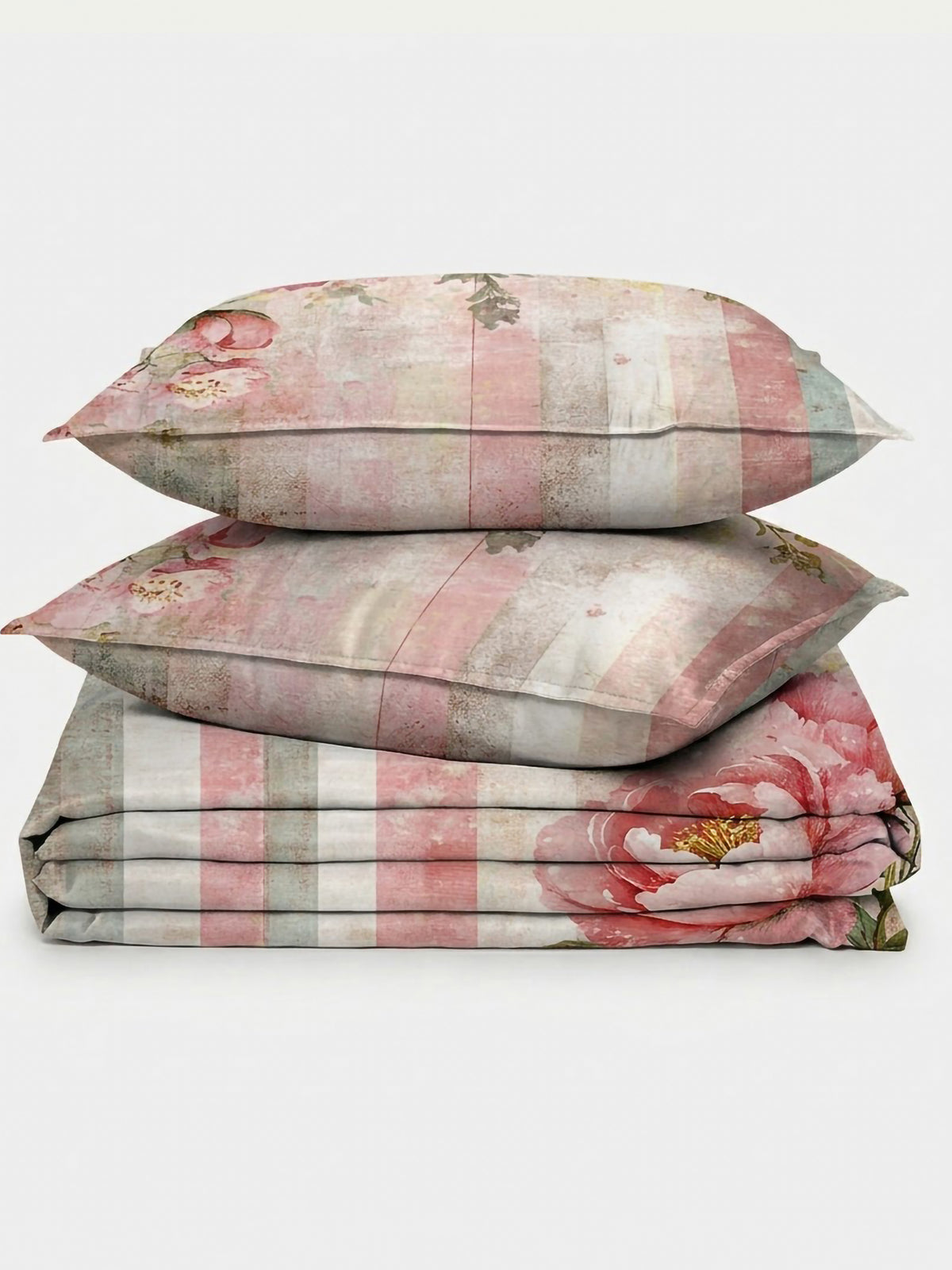 LABHAM Flora Fauna 200TC Natura Soft Bedsheet Set With 2 Matching Pillow Covers - King Size