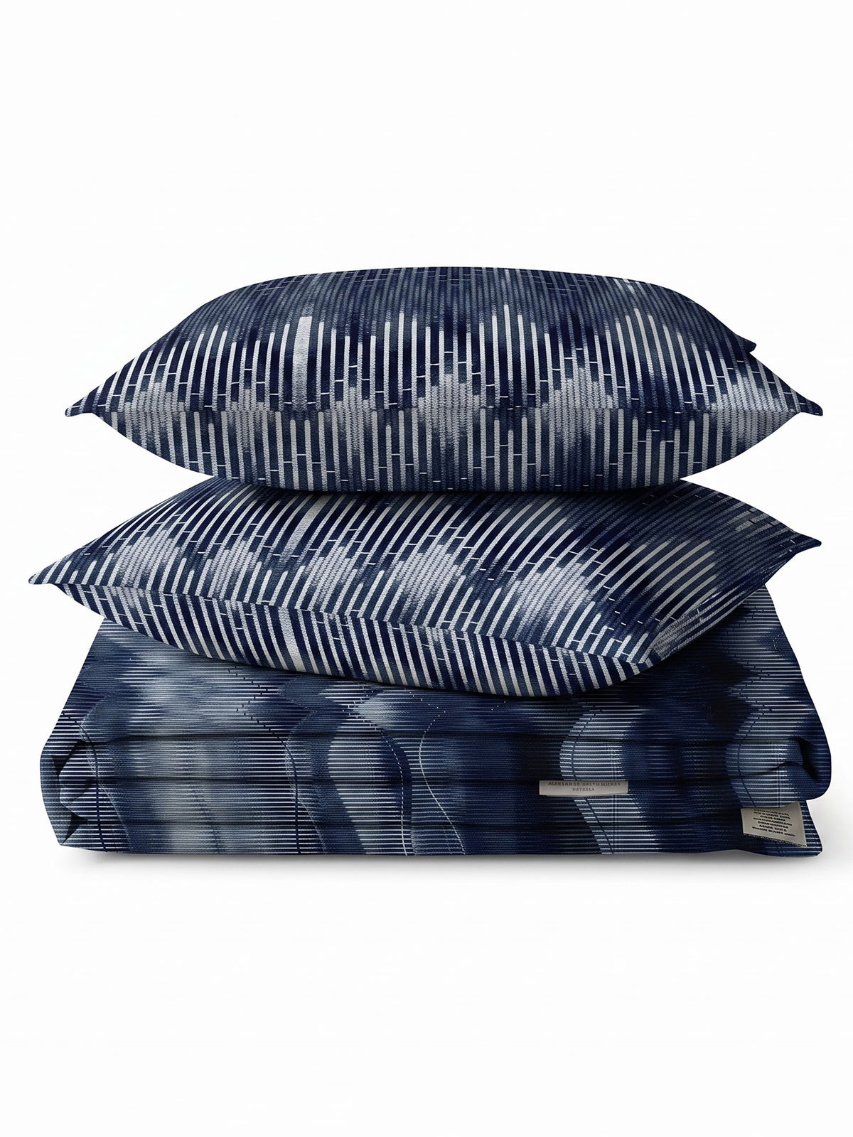 LABHAM Indigo 200TC Natura Soft Bedsheet Set With 2 Matching Pillow Covers - King Size