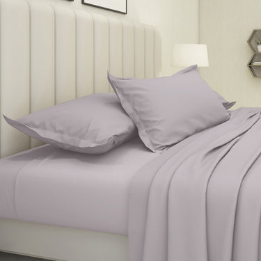600TC Luxury 100% Pure Cotton Solid Bedsheet Set (Mauve)