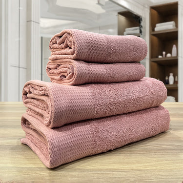 Celebration - 4Pc Pure Cotton Bath Towel Set (Rose)