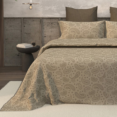 Earthen - 200TC King Size Pure Cotton Bedsheet (06)