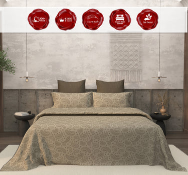 Earthen 200TC King Size Pure Cotton Bedsheet