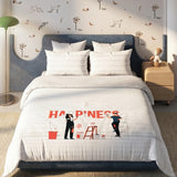Happiness Quote Print Red