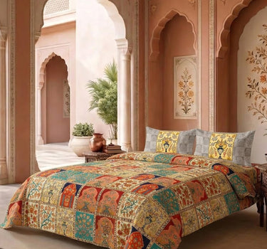 Heritage 200TC Natura Soft Bedsheet Set With 2 Matching Pillow Covers - King Size