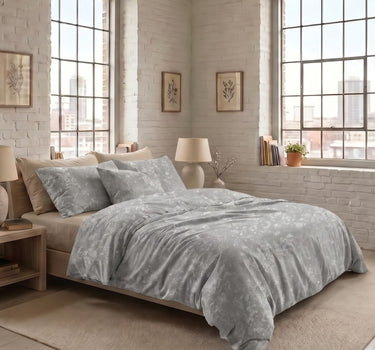 Acid Wash 200TC Natura Soft Bedsheet Set With 2 Matching Pillow Covers - King Size