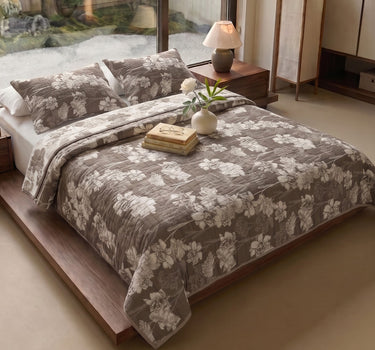 Egyptian Cotton King Bedcover With 2 Pillow Covers And Multipurpose Bag