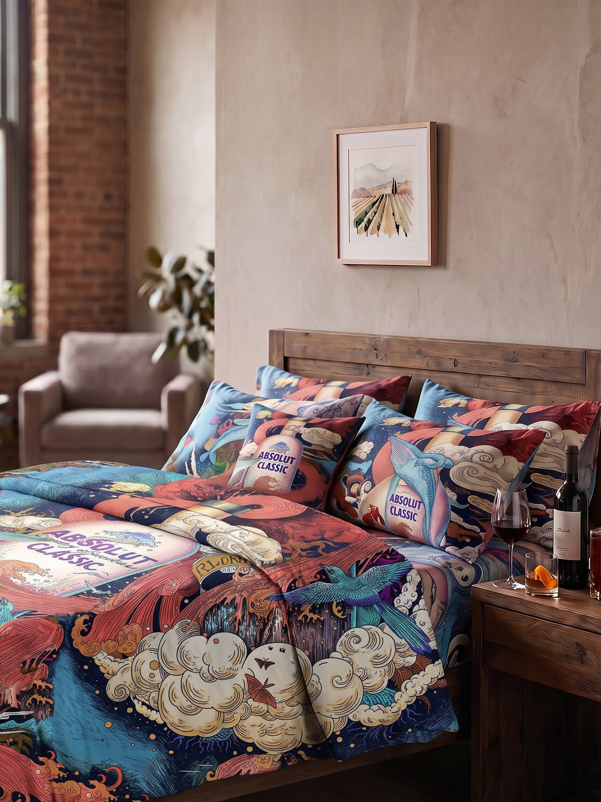 After Hours 200TC Natura Soft Bedsheet Set With 2 Matching Pillow Covers - King Size