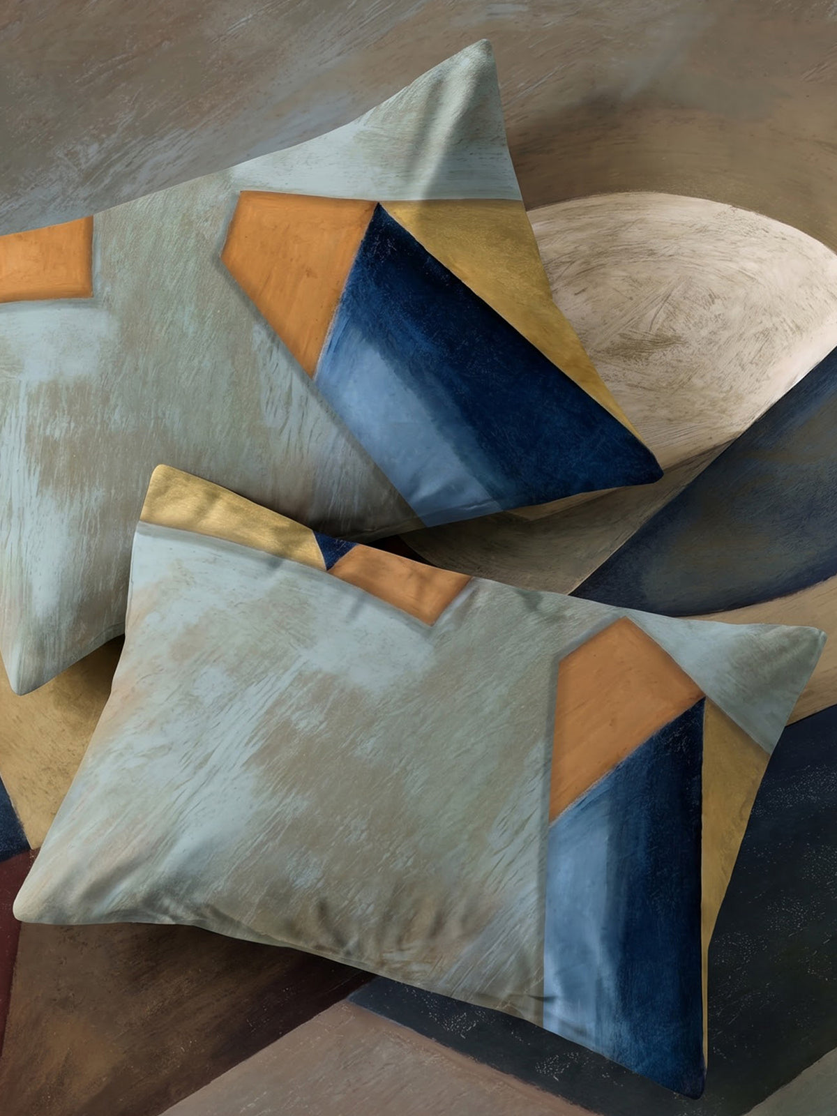 LABHAM Abstract 200TC Natura Soft Bedsheet Set With 2 Matching Pillow Covers - King Size