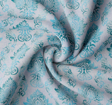 LABHAM Everyday 180TC 4Pc King Size Bedding Set - 100% Cotton, Super Soft with All Season Comfort (Paisley Floral - Aqua)