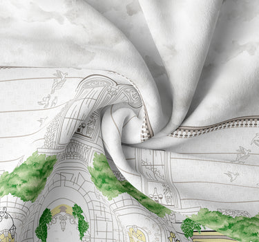 LABHAM Rangriti 180TC 4Pc King Size Bedding Set - 100% Mercerized Cotton, Super Soft with All Season Comfort (Paris Blue)