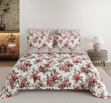 LABHAM - Daylight AC Comforter Bedding Set with Double bedsheet and 2 Pillow Covers - Queen Size (Persian Plum)