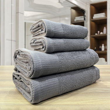 Celebration - 4Pc Pure Cotton Bath Towel Set (Grey)